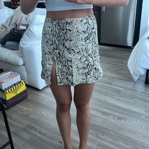 Reformation Snake Print Skirt